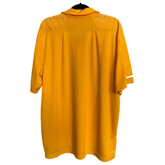 ADIDAS Climalite Golden Yellow Polo Golf Athletic shirt Loose Fit Men's XL vents - Picture 2 of 9